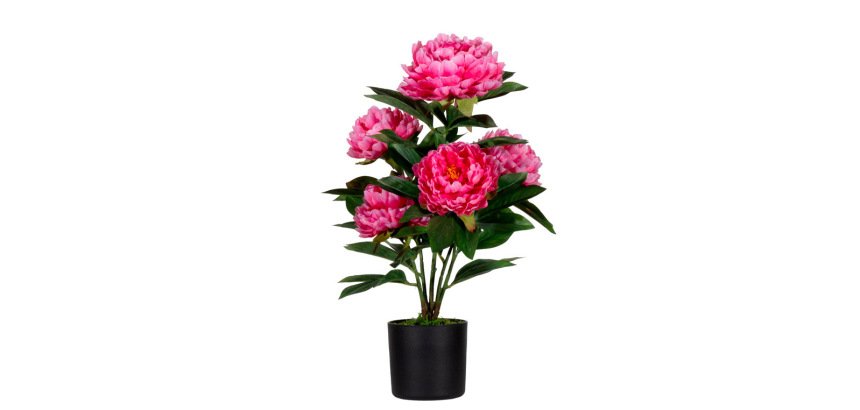 Flor artificial paperflow peonia rosa 55 cm