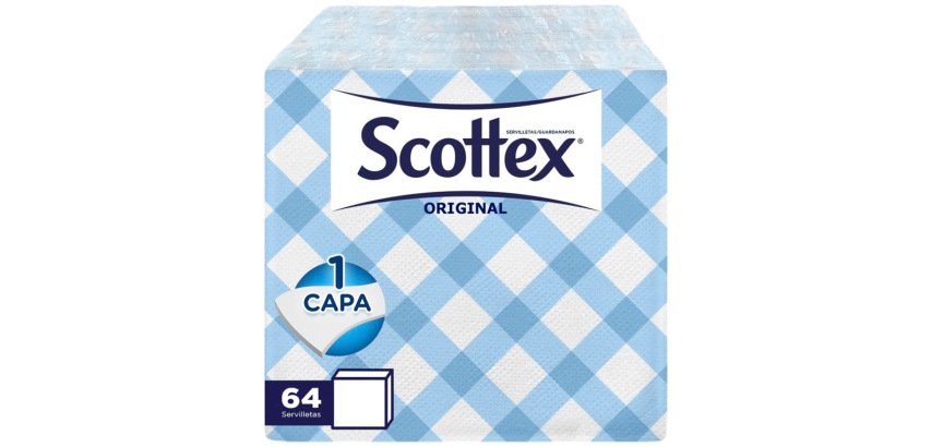 Servilleta scottex estilo decorada 1 capa 30x30 cm paquete de 64 unidades