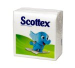 Servilleta scottex original 1 capa color blanco 30x30 cm paquete de 64 unidades