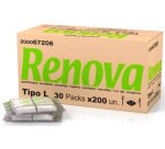 Servilleta renova 1 capa color blanco mini 17x17 cm plegado l paquete de 200 unidades