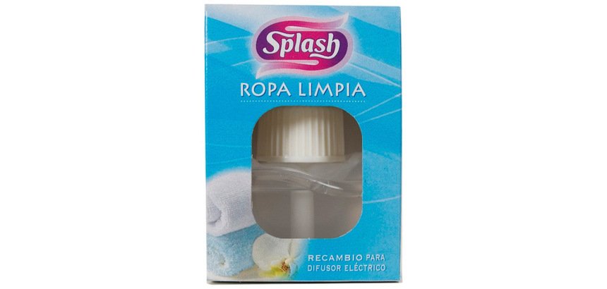 Ambientador electrico splash ropa limpia recambio 25 ml