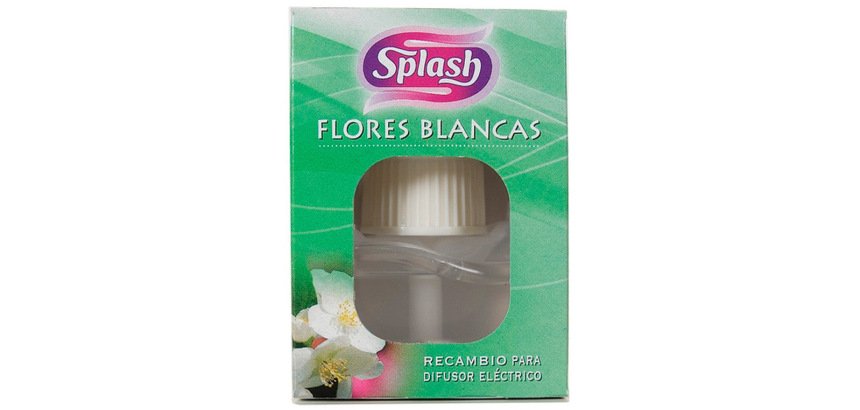 Ambientador electrico splash flores blancas recambio 25 ml