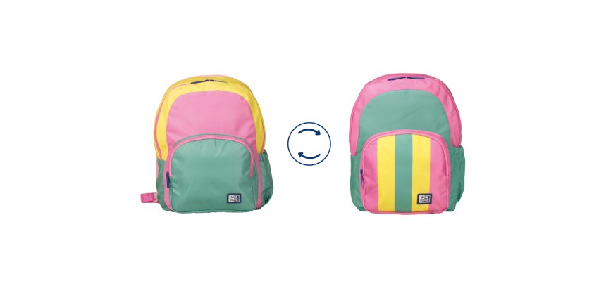 Mochila oxford reversible bubblegum 130x300x385 mm
