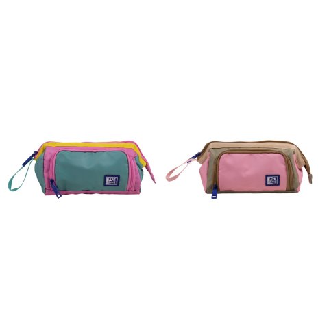Estuche portatodo oxford gran capacidad kangoo color block 100x130x220 mm