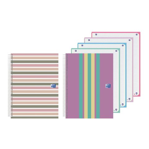 Cuaderno espiral oxford europeanbook 4 tapa extradura din a5+ 120 hojas cuadro 5 mm