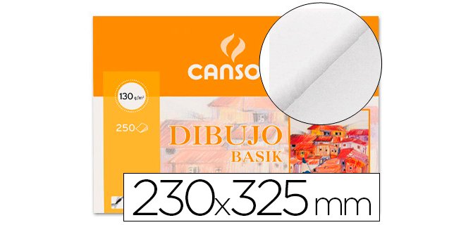 Papel dibujo basik 23x32.5 cm 130 gr sin recuadro