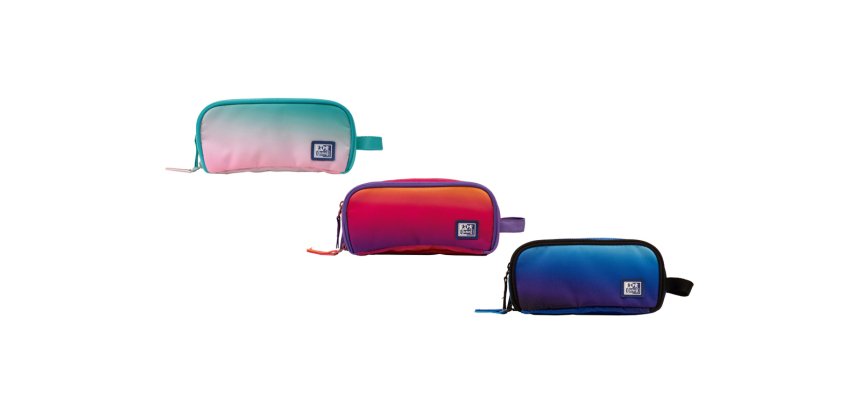 Estuche portatodo oxford kangoo gradient surtidos tres cremalleras 80x100x220 mm