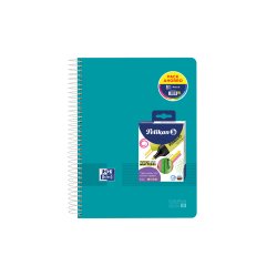 Cuaderno espiral oxford europeanbook 8 tapa polipropileno live&go din a4+ 120h cuadro 5 mm + pack 4 rot