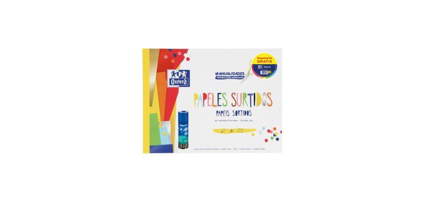 Bloc trabajos manuales oxford multiple con barra pegamento pelifix