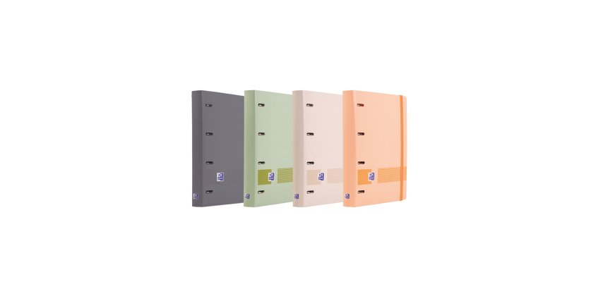 Carpeta 4 anillas oxford europeanbinder tapa extradura din a4 + recambio 120h cuadro 5 mm boreal + indices