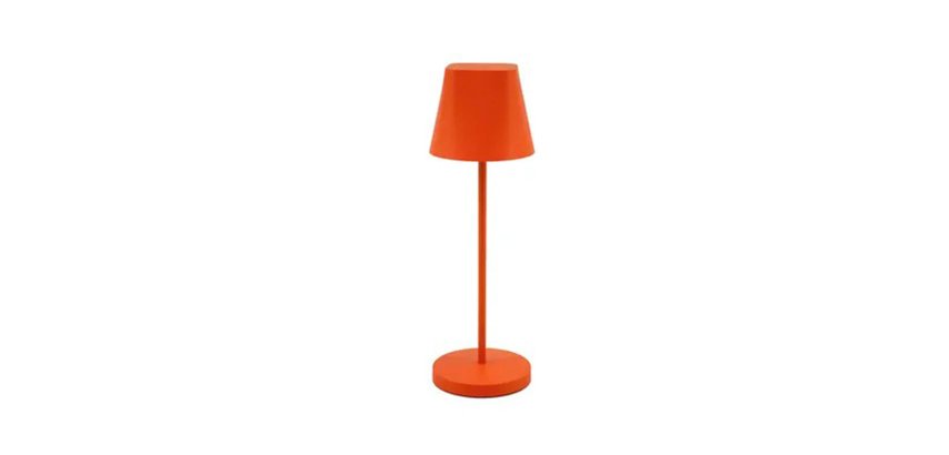 Lampara de escritorio unilux 13w 150lm recargable autonomia 6 horas naranja