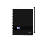 Cuaderno espiral oxford europeanbook 1 live&go tapa plastico din a4+ 80 hojas cuadro 5 mm color negro