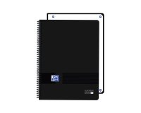 Cuaderno espiral oxford europeanbook 1 live&go tapa plastico din a4+ 80 hojas cuadro 5 mm color negro
