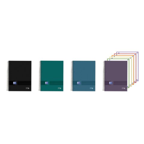 Cuaderno espiral oxford europeanbook multi tapa extradura din a4+ 120 hojas horizontal