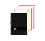 Cuaderno espiral oxford europeanbook 5 tapa plastico din a4+ 120 hojas cuadro 5 mm color negro