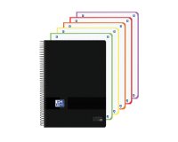 Cuaderno espiral oxford europeanbook 5 tapa plastico din a4+ 120 hojas cuadro 5 mm color negro