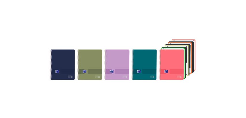 Cuaderno espiral oxford europeanbook 4 live&go tapa plastico din a4+ 120 hojas horizontal con separadores