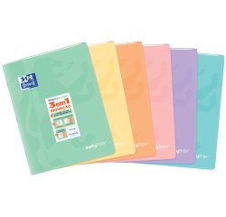 Libreta escolar oxford easybook tapa plastico din a5 48 hojas horizontal colores pastel surtidos