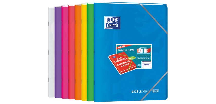 Libreta escolar oxford easybook tapa plastico din a4+ 48 hojas horizontal colores surtidos