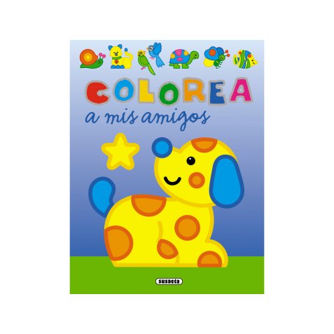 Cuaderno de colorear susaeta colorea a mis amigos 12 paginas 20x27 cm
