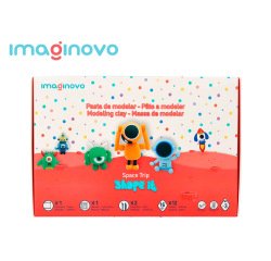 Pasta para modelar imaginovo de secado al aire set de 12 colores shape it space trip herramientas e instrucciones