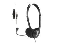 Auricular ngs headset ms103 max con microfono y control de volumen longitud cable 1,5 mt color negro