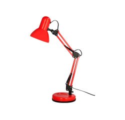 Lampara de escritorio q-connect polaris metalica coninterruptor brazo doble 3 articulaciones color rojo