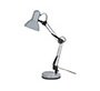 Lampara de escritorio q-connect polaris metalica con interruptor brazo doble tres articulaciones color plata