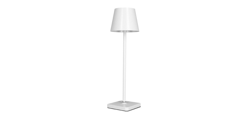 Lampara de escritorio q-connect nova led 2w 200 lm metalica tactil recargable usb-c color blanco