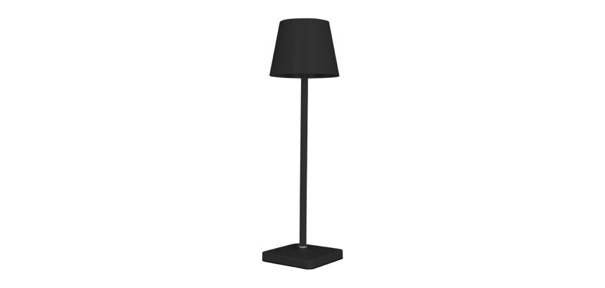 Lampara de escritorio q-connect nova led 2w 200 lm metalica tactil recargable usb-c color negro