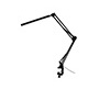 Lampara de escritorio q-connect rigel led 8w 320 lm aluminio con pinza brazo doble3 articulaciones color negro