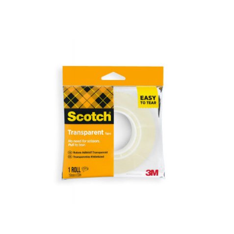 Cinta adhesiva scotch 508 transparente 33x19 mm facil de cortar encelofada individual