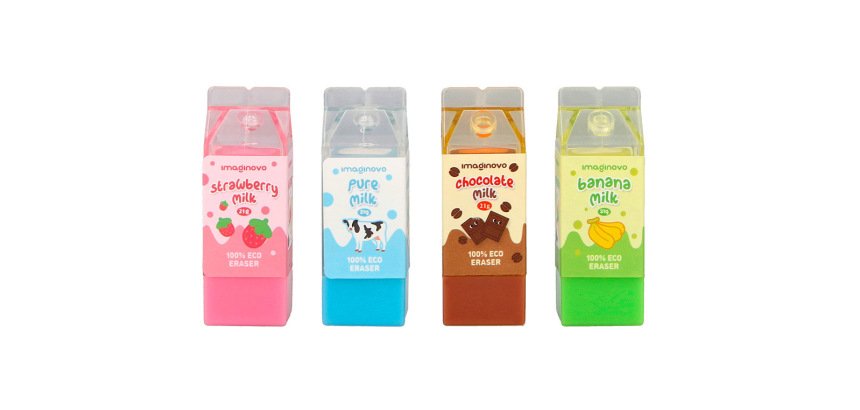 Goma de borrar imaginovo batidos colores surtidos