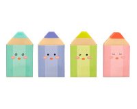 Goma de borrar imaginovo mini lapices colores surtidos