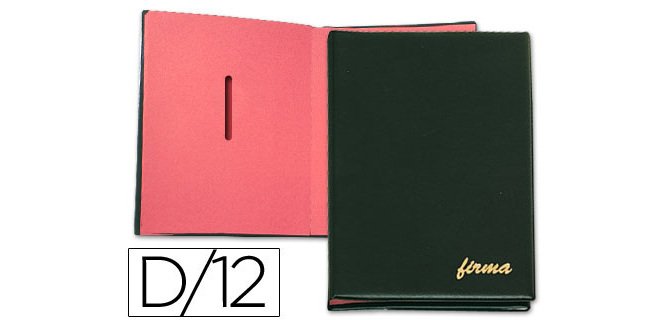 Portafirmas pardo 0874 12 departamentos color negro