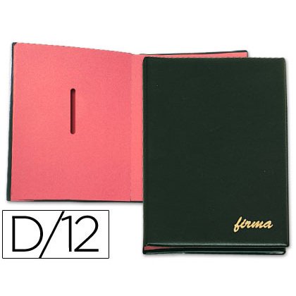 Portafirmas pardo 0874 12 departamentos color negro