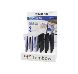 Portagomas tombow mono zero expositor de 24 unidades puntas surtidas