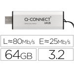 Memoria usb q-connect flash drive 64 gb 3.2 tipo c