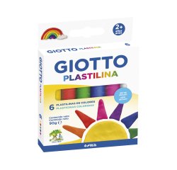Plastilina giotto colores clasicos caja de 6 unidades colores surtidos