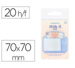 Bloc notas adhesivas imaginovo meow 20 hojas television 70x70 mm