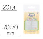 Bloc notas adhesivas imaginovo meow 20 hojas cuaderno 70x70 mm