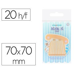Bloc notas adhesivas imaginovo meow 20 hojas telefono 70x70 mm