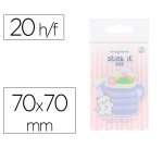 Bloc notas adhesivas imaginovo meow 20 hojas florero 70x70 mm