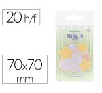 Bloc notas adhesivas imaginovo meow 20 hojas nubes 70x70 mm