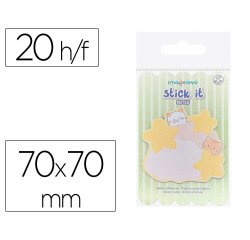 Bloc notas adhesivas imaginovo meow 20 hojas nubes 70x70 mm
