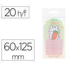 Bloc notas adhesivas imaginovo bunny con soporte 20 hojas naranja 60x125 mm