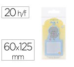 Bloc notas adhesivas imaginovo bunny con soporte 20 hojas gato azul 60x125 mm