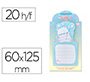 Bloc notas adhesivas imaginovo bunny con soporte 20 hojas azul 60x125 mm oso