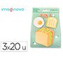 Bloc notas adhesivas imaginovo foodies sandwich 60 hojas tamaños surtidos