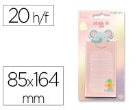 Bloc notas adhesivas imaginovo letter con mensaje trasero elefante 20 hojas 85x164 mm